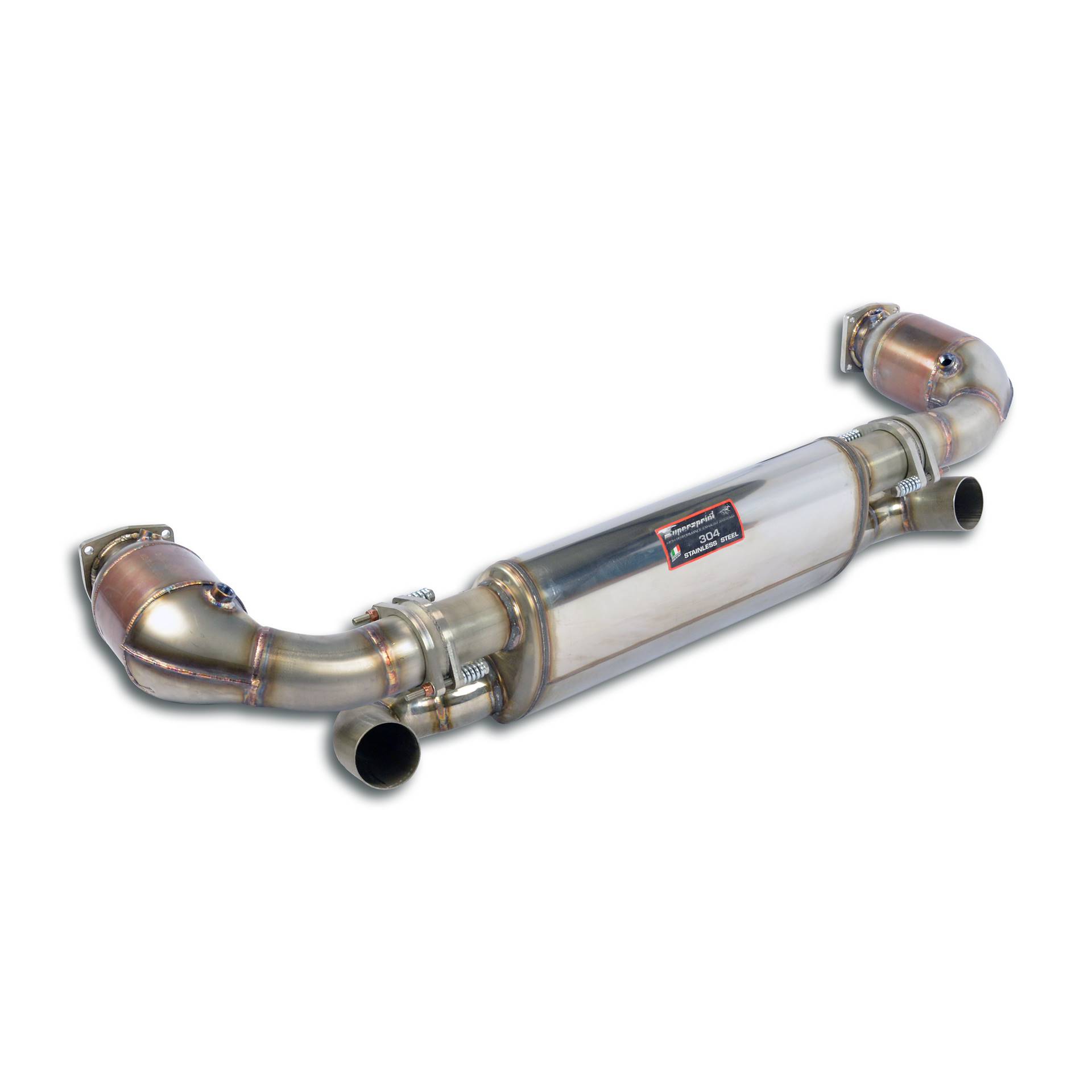 Rear exhaust Right + Left Race + Metallic catalytic converter